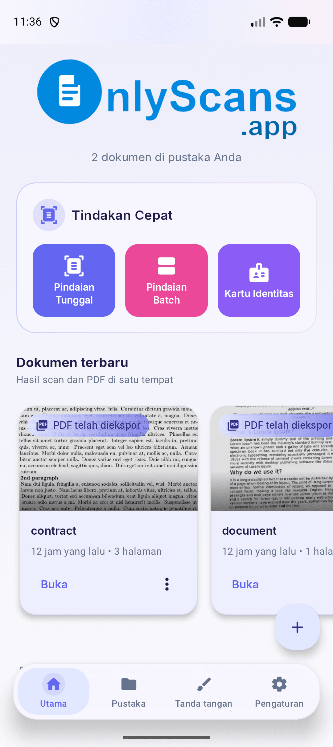 OnlyScans — Pemindai PDF untuk Android