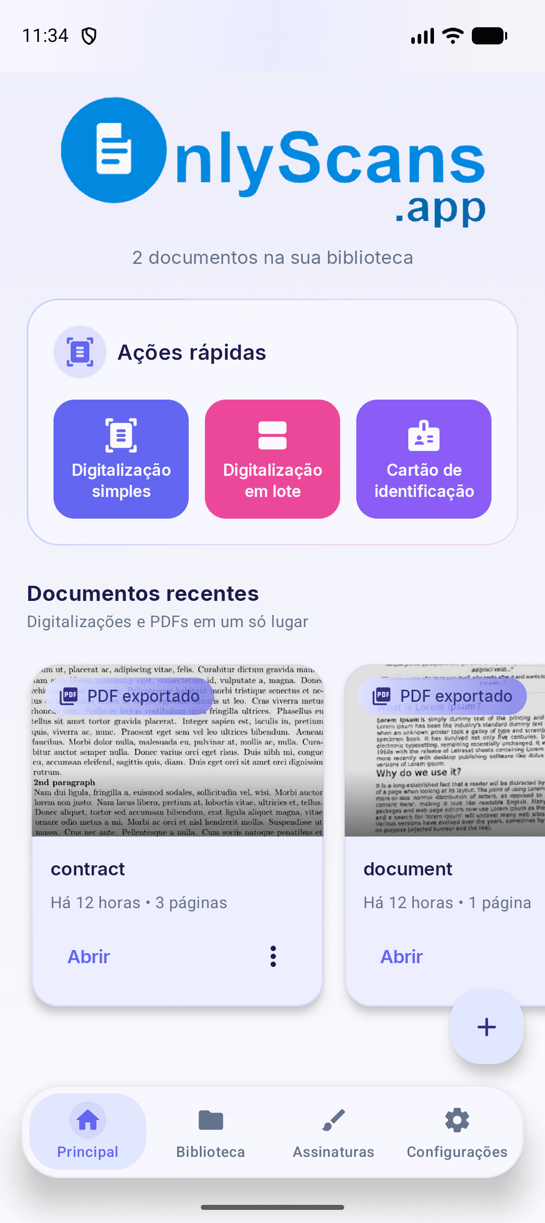 OnlyScans — Scanner de PDF para Android
