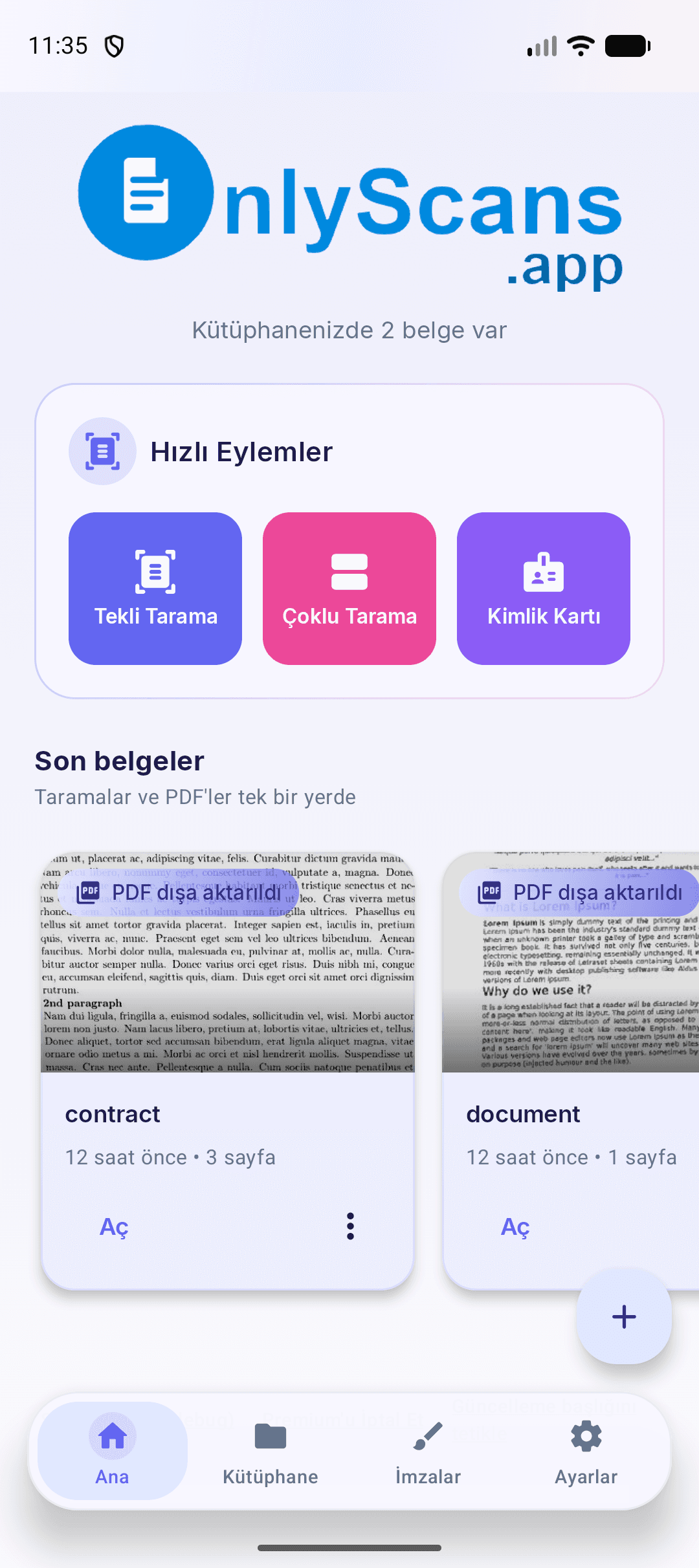 OnlyScans — Android için PDF Tarayıcı