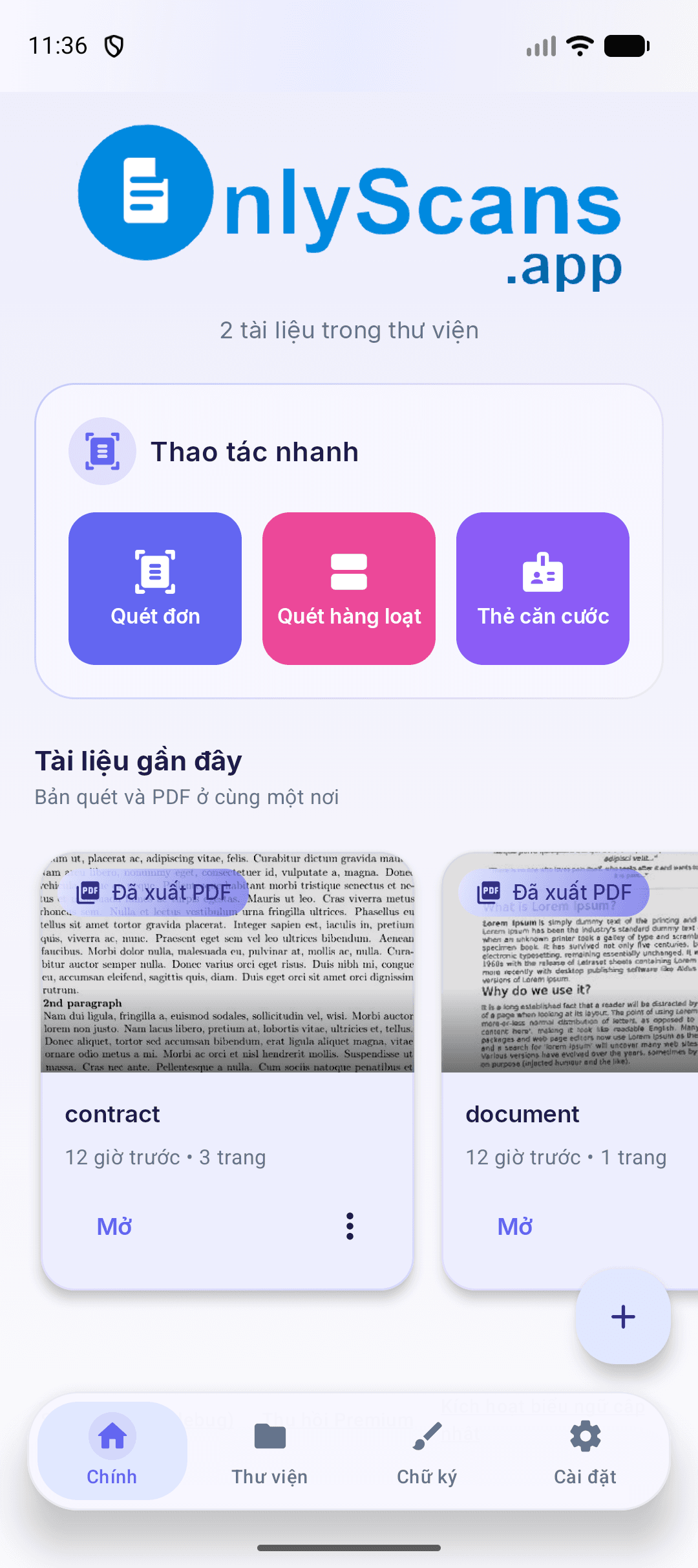 OnlyScans — Trình quét PDF cho Android